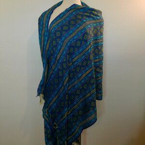 Collection Eighteen Fringe Scarf Shawl Women  (S)